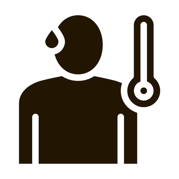 Körpertemperatur Icon Vector Glyph Illustration — Stockvektor