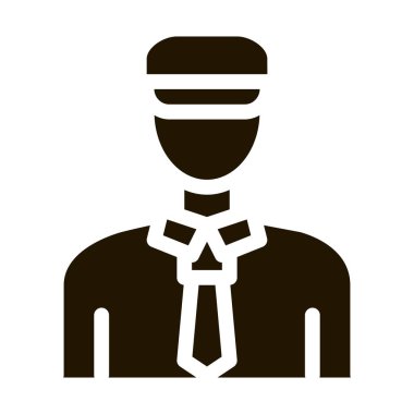 Gemi Kaptanı Simge Vektör Kabartması