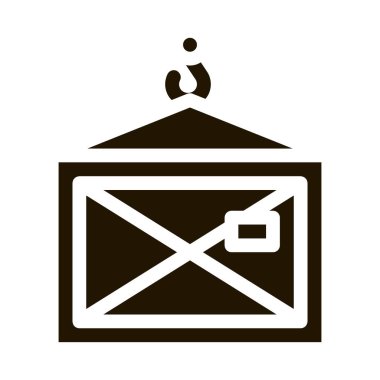 Tahta Taşıyıcı Simgesi Vektör Kabartması