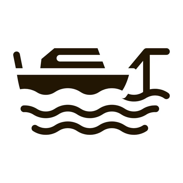 Balıkçı gemisi simgesi Vektör Kabartması — Stok Vektör