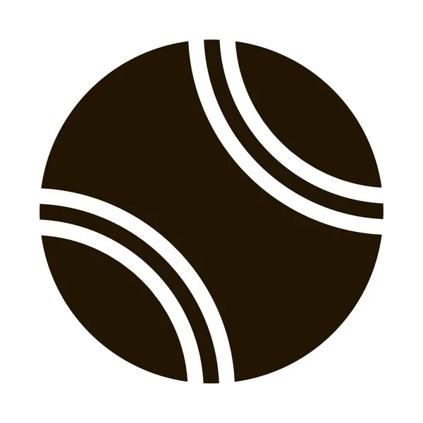 Ilustração do ícone da bola do jogo do tênis Glyph do vetor — Vetor de Stock