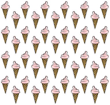  Çizim. Dondurmadaki kalıplar. Çizgi roman tarzında hızlı bir çizim.