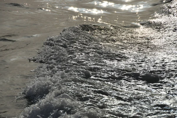 Dalgalar ve deniz köpüğü su yüzeyinde