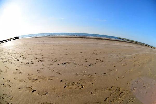 Caminando Por Mar Largo Del Muelle Fotografía Hecha Con Lente — Foto de Stock