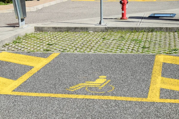 Parking places reserved for vehicles that drive disabled people