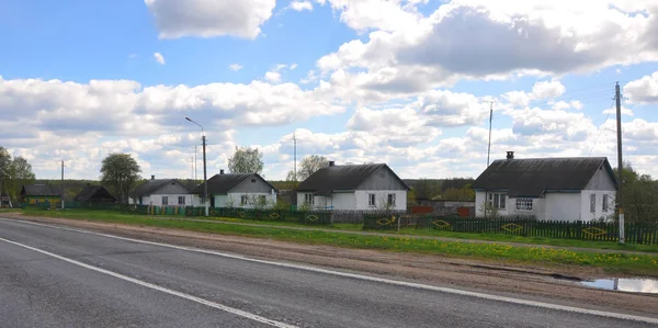 Hoofdstraat Van Het Dorp Van Zvenchatka Wit Rusland — Stockfoto