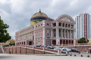 Pictures of the Amazonas Theater in Central Manaus clipart