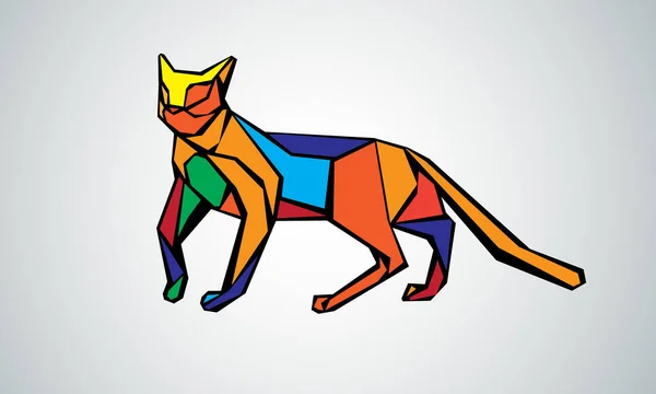 Imagen vectorial de un diseño de gato sobre un fondo blanco — Vector de stock
