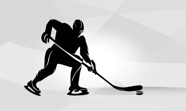 Hockey speler abstracte silhouet vector illustratie eps10 — Stockvector