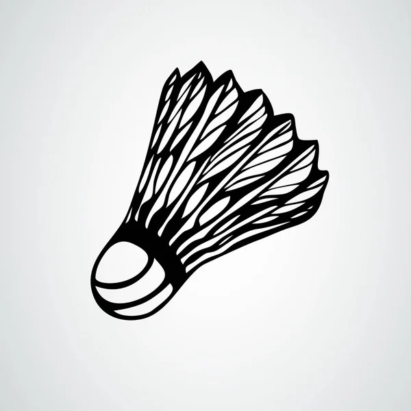 Navette de badminton ou balle de badminton. Clip art vectoriel — Image vectorielle