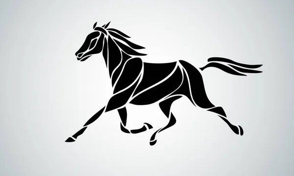 Cheval de course vectoriel Silhouette abstraite eps10 clipart — Image vectorielle