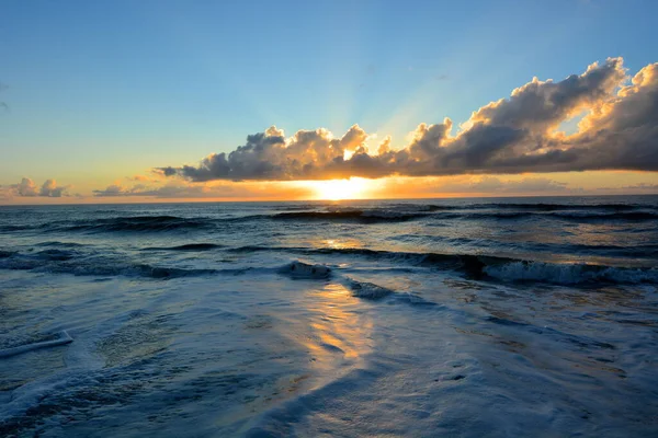 Nascer Sol Praia Outer Banks Carolina Norte — Fotografia de Stock