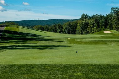 Golf sahasında golf sahası.