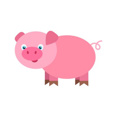 Komik domuz çizgi roman. Vektör çizim şirin tasarımınız için.