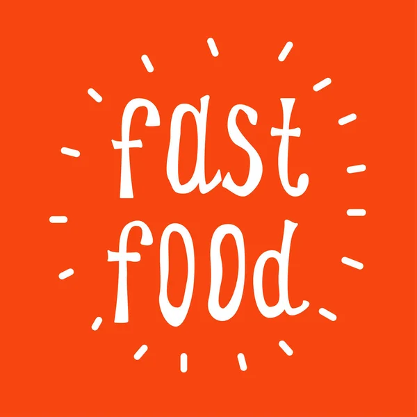 Tekst Wektorowy Fast Food Elementy Projektu — Wektor stockowy