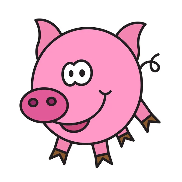 Drôle Dessin Animé Porc Illustration Vectorielle Pour Votre Design Mignon Illustration De Stock