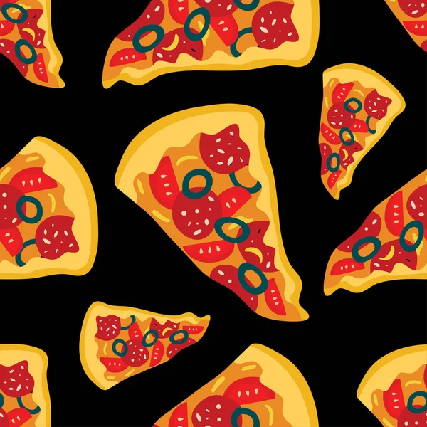 Patrón Sin Costura Vectorial Con Pizza Puede Ser Utilizado Para Vectores De Stock Sin Royalties Gratis