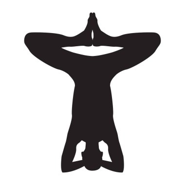 Adam yoga siluet. Bu kullanılabilir logo, sembol, simge, Infographic öğesi olarak -. 