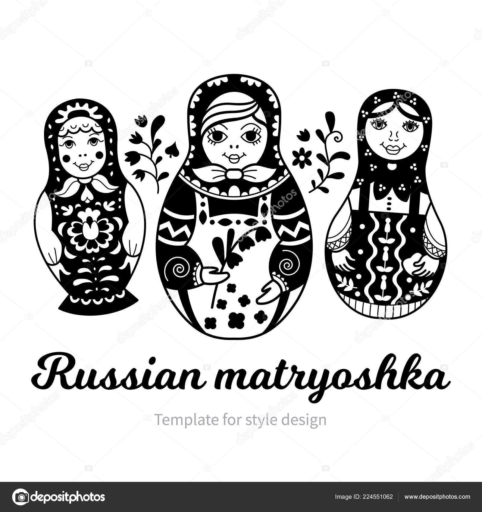 black and white russian dolls