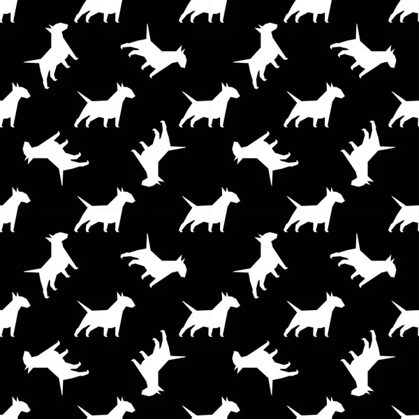 Безшовний Візерунок Собаками Нескінченну Текстуру Можна Використовувати Шпалер Заповнення Візерунків — стоковий вектор
