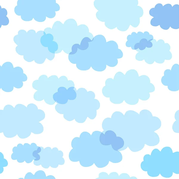 Seamless Pattern Cute Clouds Childrens Shiny Background Endless Texture Can — Stock Vector