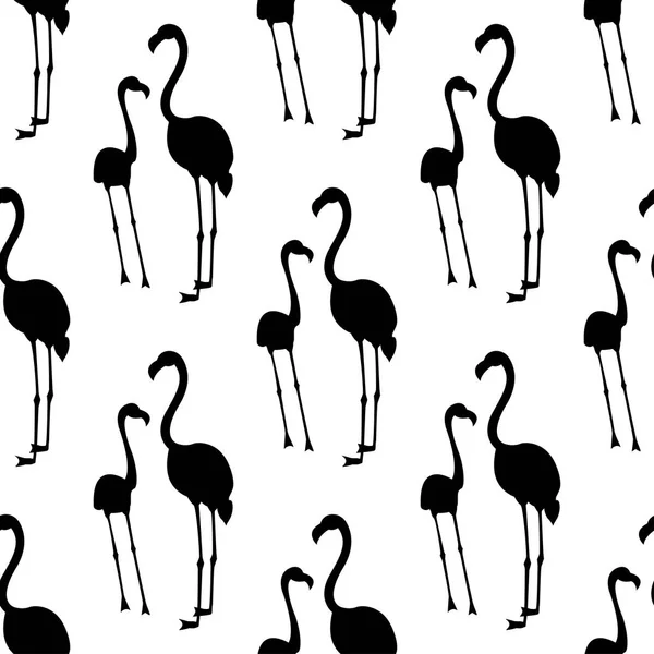 Vektör Flamingo Kuşu Ile Seamless Modeli Tekstil Web Sitesi Arka — Stok Vektör