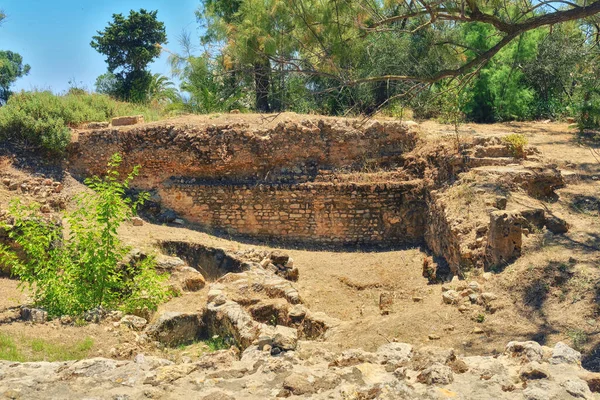 Foundation of the building during the Roman Punic wars. Anthony terms in the excavations of Carthage. Tunisia 18 06 2019