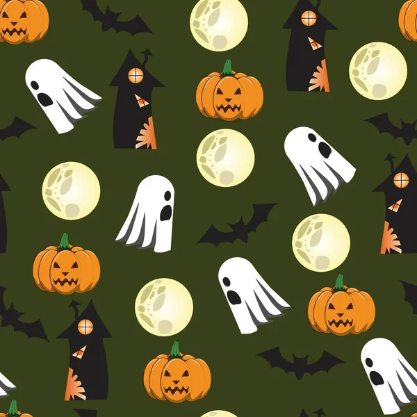 Halloween Padrão Sem Costura Para Qualquer Tipo Superfícies —  Vetores de Stock