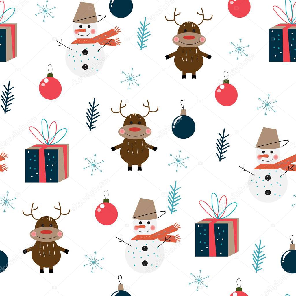 Cute Christmas seamless pattern for any kind of surfaces.