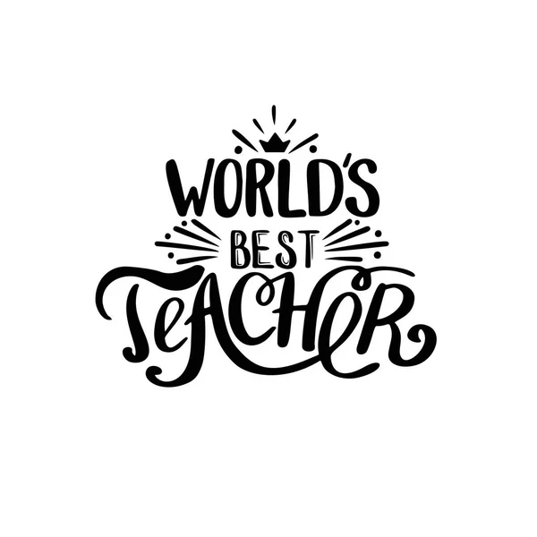 World best teacher — Stock Vector