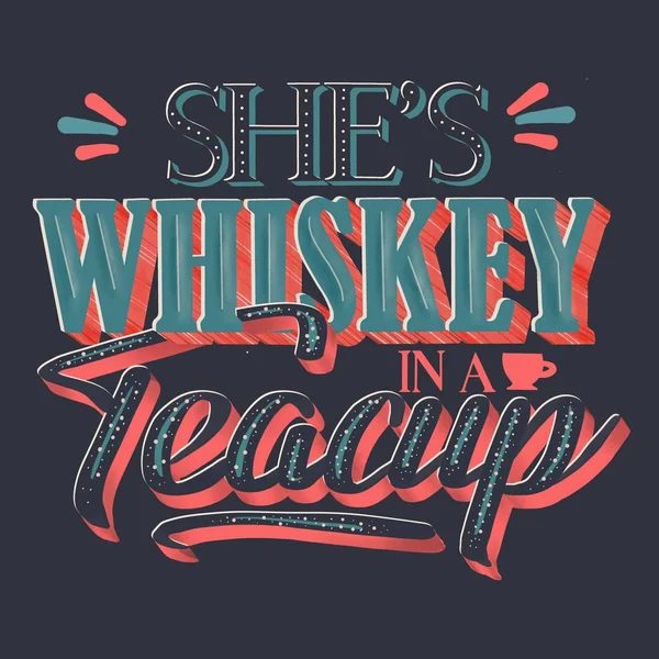 Ona jest whisky w szklance wody — Zdjęcie stockowe