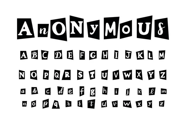 Lettre anonyme pour message secret et conspiration — Image vectorielle
