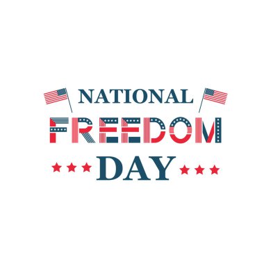 Ulusal Özgürlük günü vektör Illustration. Kutlama için poster.