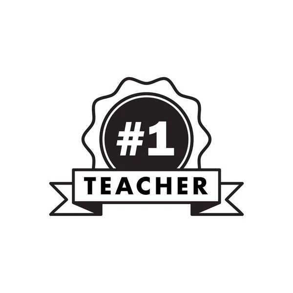 Nauczyciel numer jeden. Nauczycieli szczęśliwy dzień ręka napis plakat projekt ranking zawodowych najwyższego stopnia, większość kariery Fantastyczny wynik. — Wektor stockowy