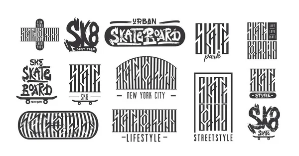 Skateboarding Typografia t-shirt projekt. Urban Freestyle Skating. — Wektor stockowy