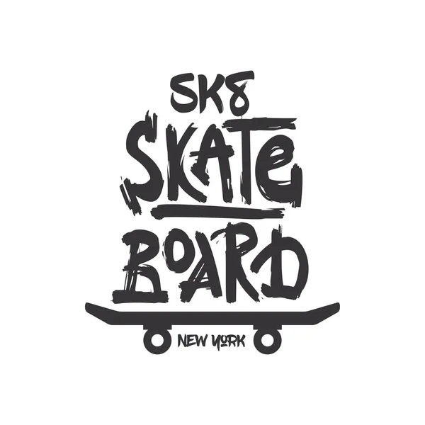 Tshirt slogan design. T shirt stampa citazione con una frase skate board . — Vettoriale Stock