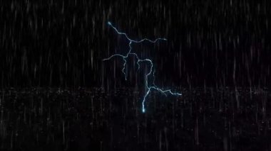 Şiddetli Yağmurlu ve Güçlü Yıldırımlı Kara Fırtına Gecesi