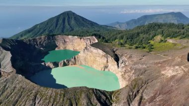 Danau kelimut vulcano, Flores Adası, Endonezya