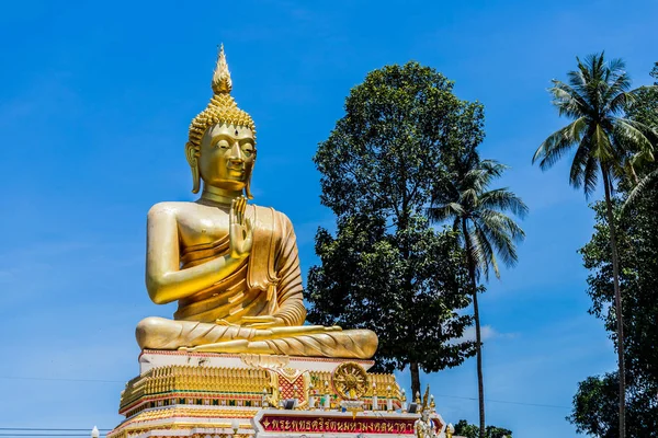 Статуя Великого Золотого Будди Храмі Таїланду — стокове фото