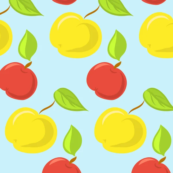 Dibujo Color Vectorial Manzanas Frutales — Archivo Imágenes Vectoriales