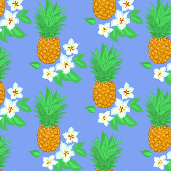  Ananas tropiklerinin vektör rengi çizimi