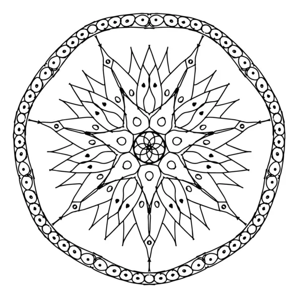 Vector mandala patrón sobre fondo blanco — Vector de stock