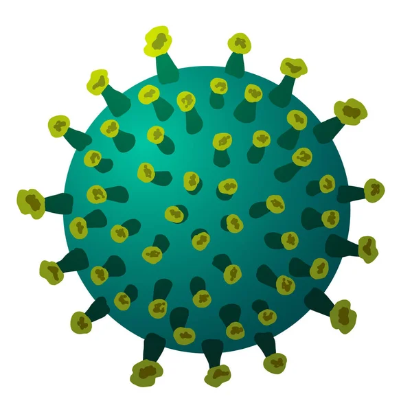 A zöld koronavírus kórokozó-átvivő elvont illusztrációja — Stock Vector