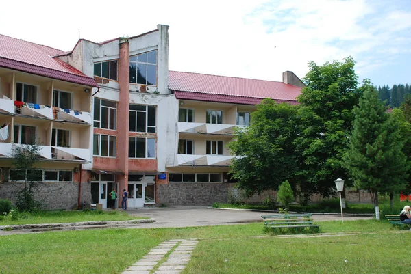 Instalações Educativas Desportivas Avangard Cidade Vorokhta Ivano Frankivsk Region Ukraine — Fotografia de Stock