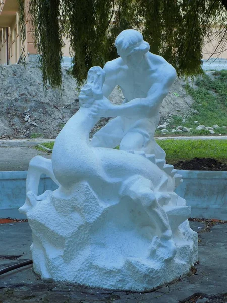 Fontana Sansone Uccide Drago — Foto Stock