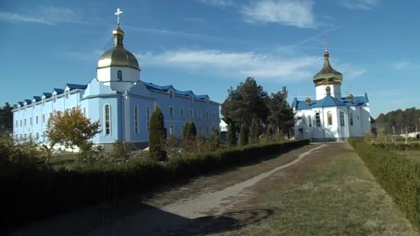 Монастырь Святой Троицы Анны Городе Славута Хмельницкой Обл Украина — стоковое видео