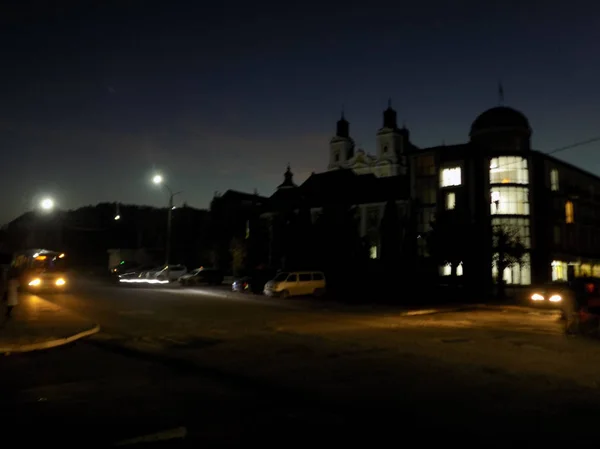 旧市街の夜の光 — ストック写真