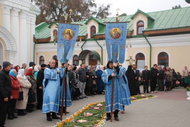 Dini geçit töreninde Epiphany Monastery.November 2018 bina Monasheskyy