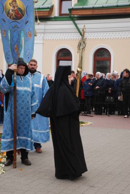 Dini geçit töreninde Epiphany Monastery.November 2018 bina Monasheskyy