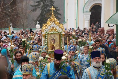 Dini geçit töreninde Epiphany Monastery.November 2018 bina Monasheskyy